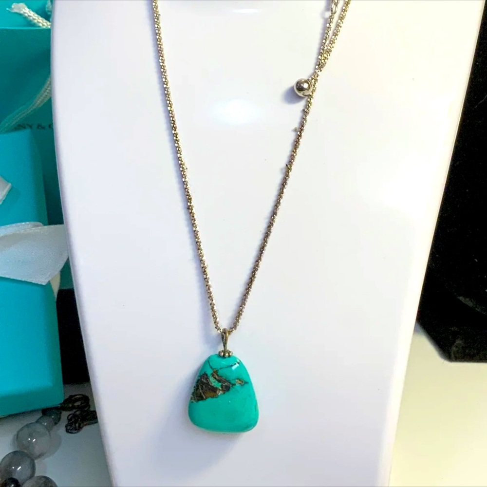 Vintage Turquoise Sterling Silver Necklace